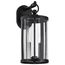 Broadstone 2 Light Medium Wall Lantern Matte Black w/ Clear Seeded Glass