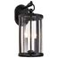 Broadstone 2 Light Medium Wall Lantern Matte Black w/ Clear Seeded Glass