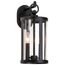 Broadstone 2 Light Large Wall Lantern Matte Black w/ Clear Seeded Glass