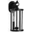 Broadstone 2 Light Large Wall Lantern Matte Black w/ Clear Seeded Glass