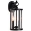 Broadstone 2 Light Large Wall Lantern Matte Black w/ Clear Seeded Glass