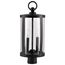 Broadstone 2 Light Post Top Matte Black w/ Clear Seeded Glass
