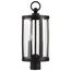Broadstone 2 Light Post Top Matte Black w/ Clear Seeded Glass