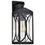 Oaklyn 1 Light Medium Wall Lantern Matte Black w/ Clear Glass