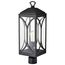 Oaklyn 1 Light Post Top Matte Black w/ Clear Glass