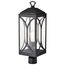 Oaklyn 1 Light Post Top Matte Black w/ Clear Glass