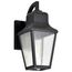 Lawrence 1 Light Small Wall Lantern Matte Black w/ Clear Seeded Glass