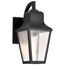 Lawrence 1 Light Small Wall Lantern Matte Black w/ Clear Seeded Glass
