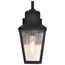 Lawrence 1 Light Small Wall Lantern Matte Black w/ Clear Seeded Glass