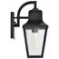 Lawrence 1 Light Small Wall Lantern Matte Black w/ Clear Seeded Glass