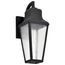 Lawrence 1 Light Medium Wall Lantern Matte Black w/ Clear Seeded Glass
