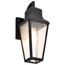 Lawrence 1 Light Medium Wall Lantern Matte Black w/ Clear Seeded Glass