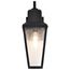 Lawrence 1 Light Medium Wall Lantern Matte Black w/ Clear Seeded Glass
