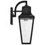 Lawrence 1 Light Medium Wall Lantern Matte Black w/ Clear Seeded Glass