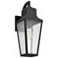 Lawrence 1 Light Large Wall Lantern Matte Black w/ Clear Seeded Glass