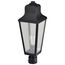 Lawrence 1 Light Post Top Matte Black w/ Clear Seeded Glass