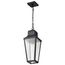 Lawrence 1 Light Hanging Lantern Matte Black w/ Clear Seeded Glass