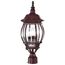 Central Park 3 Light 21" Post Lantern w/ Clear Beveled Glass