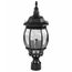 Central Park 3 Light 21" Post Lantern w/ Clear Beveled Glass