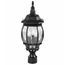Central Park 3 Light 21" Post Lantern w/ Clear Beveled Glass
