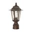Cornerstone 1 Light 14" Post Lantern w/ Clear Seed Glass