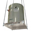 Ceiling Mount Suspended Platform w/ Metal Drain Fitting (28-1/2" x 28-1/2" Pan x 3" Pan)