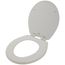 Ashland Round Enameled Wood Toilet Seat, STA-TITE, Easy-Clean, Whisper-Close (White)