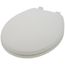 Ashland Round Enameled Wood Toilet Seat, STA-TITE, Easy-Clean, Whisper-Close (White)
