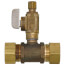 Full Slip Valve Tee 7/8" O.D. Comp x 1/4" O.D. Comp