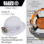 Full-Brim Non-Vented Hard Hat w/ Rechargeable Headlamp, Type 1 Class E (White)
