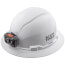 Full-Brim Non-Vented Hard Hat w/ Rechargeable Headlamp, Type 1 Class E (White)