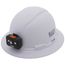 Full-Brim Non-Vented Hard Hat w/ Rechargeable Headlamp, Type 1 Class E (White)