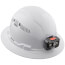 Full-Brim Vented Hard Hat w/ Rechargeable Headlamp, Type 1 Class C (White)