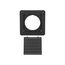 4" Black Mini Louvered Plastic Fresh Air Intake Vent, Flush Mount