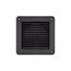4" Black Mini Louvered Plastic Fresh Air Intake Vent, Flush Mount