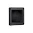 4" Black Mini Louvered Plastic Fresh Air Intake Vent, Flush Mount