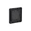 4" Black Mini Louvered Plastic Fresh Air Intake Vent, Flush Mount