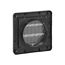4" Black Plastic Fresh Air Intake Vent w/ Metal Bug Screen & Rain Guard, 1" Collar
