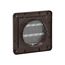 4" Brown Plastic Fresh Air Intake Vent w/ Metal Bug Screen & Rain Guard, 1" Collar