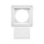 4" White Mini Louvered Plastic Fresh Air Intake Vent, Flush Mount