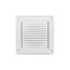 4" White Mini Louvered Plastic Fresh Air Intake Vent, Flush Mount