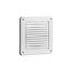 4" White Mini Louvered Plastic Fresh Air Intake Vent, Flush Mount