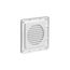 4" White Mini Louvered Plastic Fresh Air Intake Vent, Flush Mount