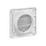 4" White Plastic Fresh Air Intake Vent w/ Metal Bug Screen & Rain Guard, 1" Collar