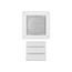 4" White Plastic Fresh Air Intake Vent w/ Metal Bug Screen & Rain Guard, 1" Collar