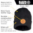 Heavy Knit Hat, Leather Logo (Black)