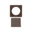 6" Brown Mini Louvered Plastic Fresh Air Intake Vent, Flush Mount