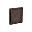 6" Brown Mini Louvered Plastic Fresh Air Intake Vent, Flush Mount