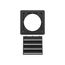 6" Black Plastic Fresh Air Intake Vent w/ Rain Guard, 1" Collar