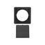 6" Black Mini Louvered Plastic Fresh Air Intake Vent, Flush Mount